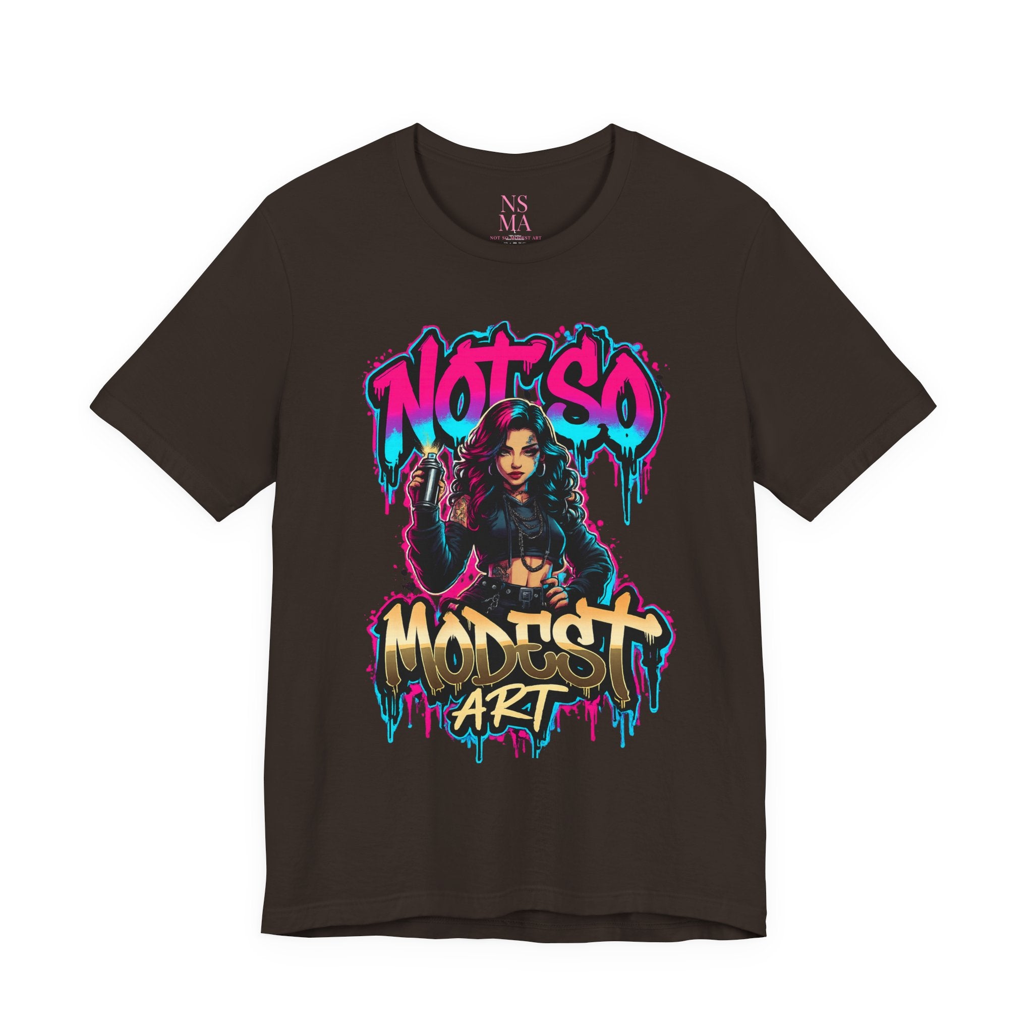 Not So Modest Art Graphic Tee — Bold Streetwear Girl Illustration