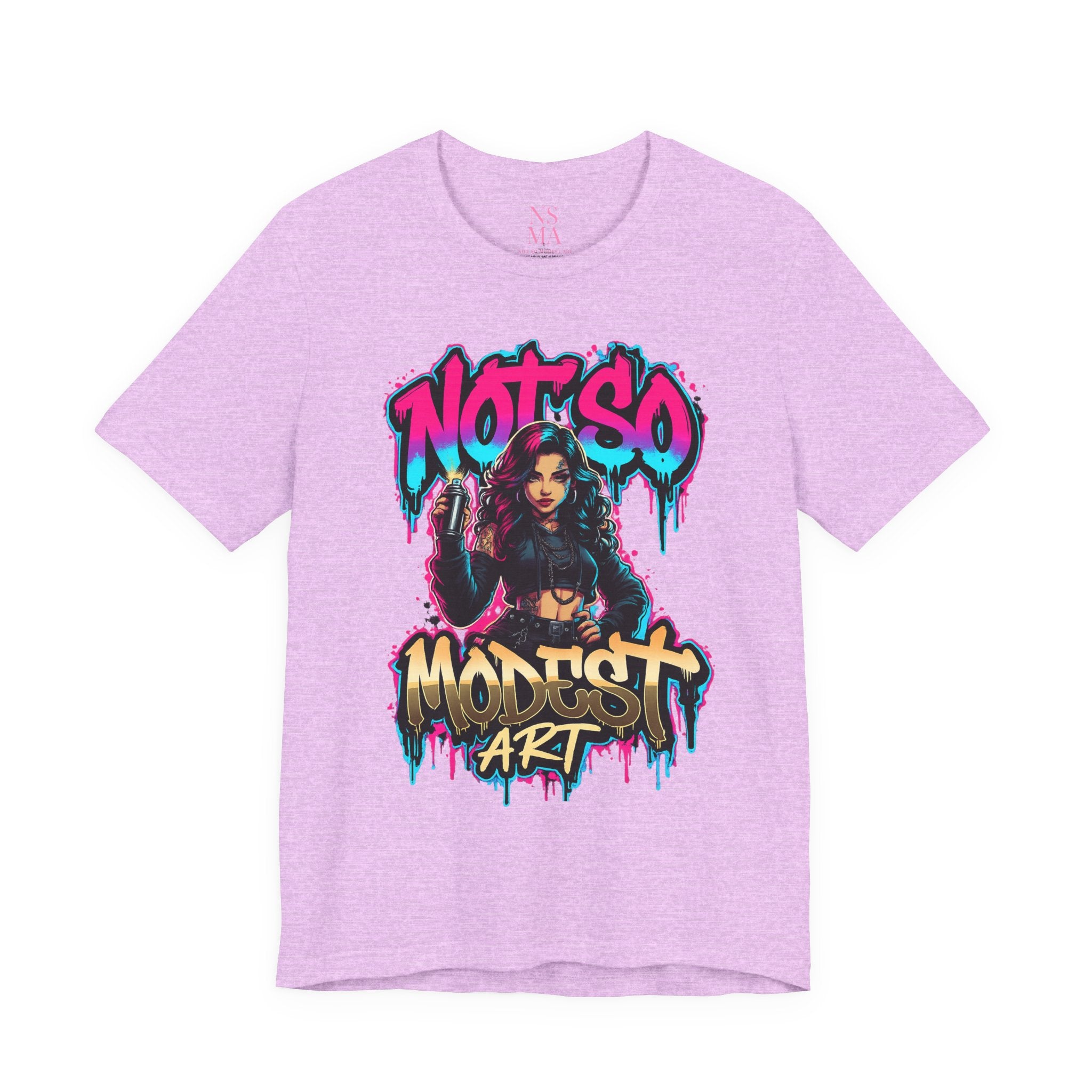 Not So Modest Art Graphic Tee — Bold Streetwear Girl Illustration