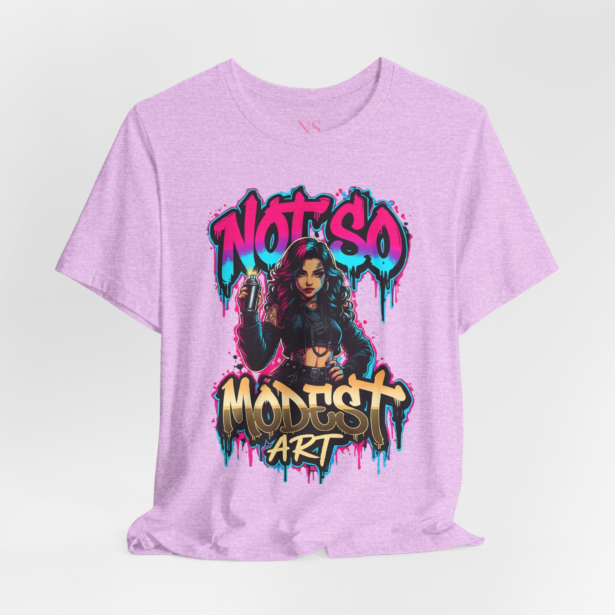 Not So Modest Art Graphic Tee — Bold Streetwear Girl Illustration